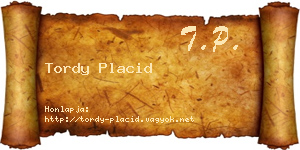 Tordy Placid névjegykártya